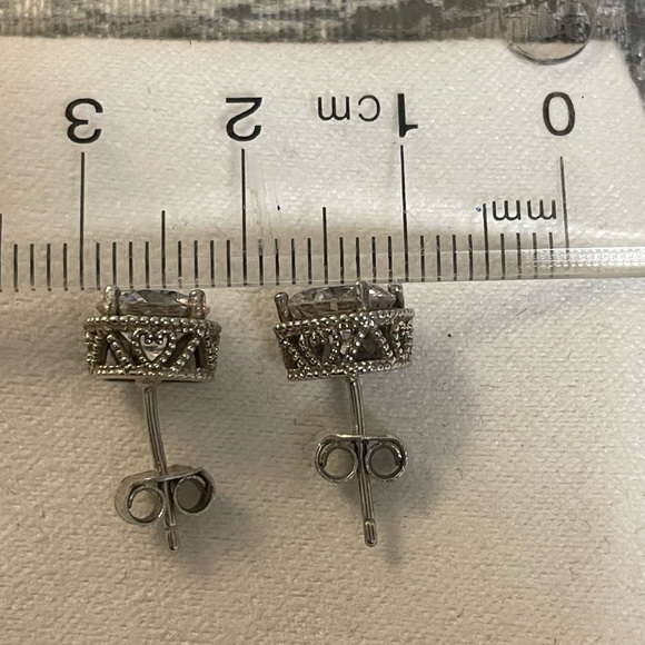Sterling silver zirconia earrings - Picture 4 of 4